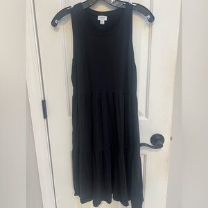 Jcrew factory tiered black knit dress size xxs